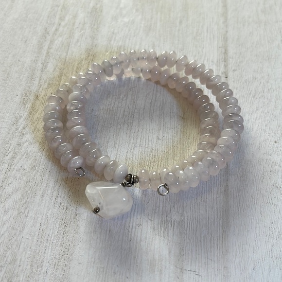 Wire wrap Rose quartz bracelet - Picture 1 of 6